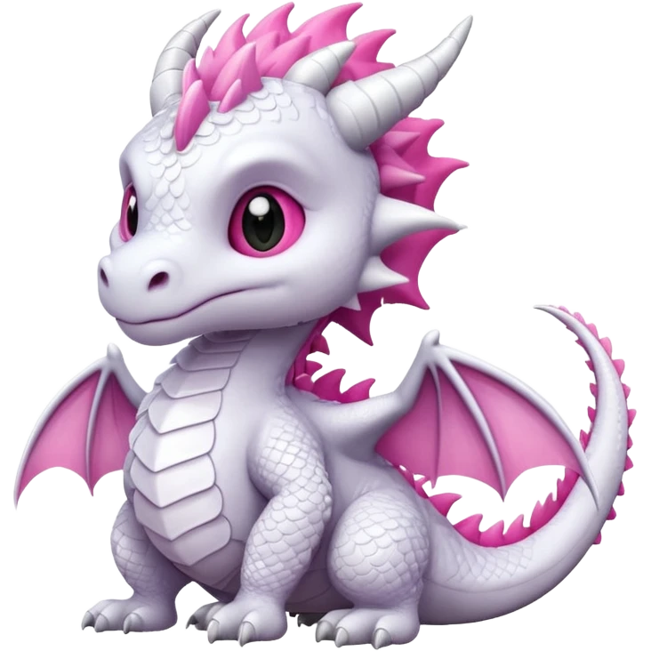 white cute dragon emoji