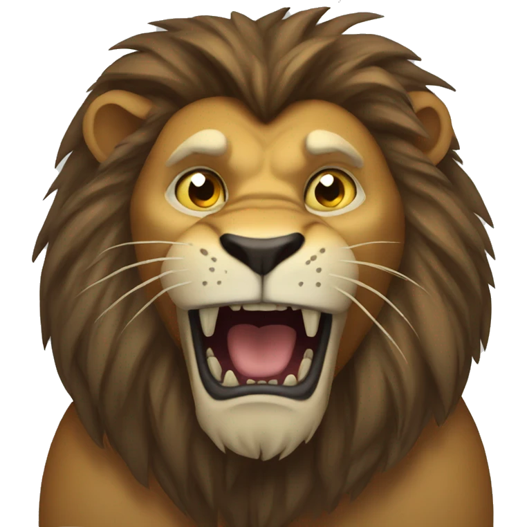 Scary lion emoji