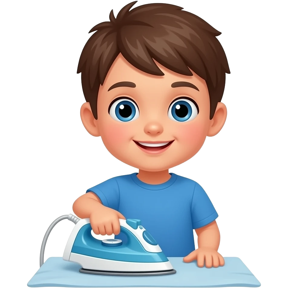 kid ironing emoji