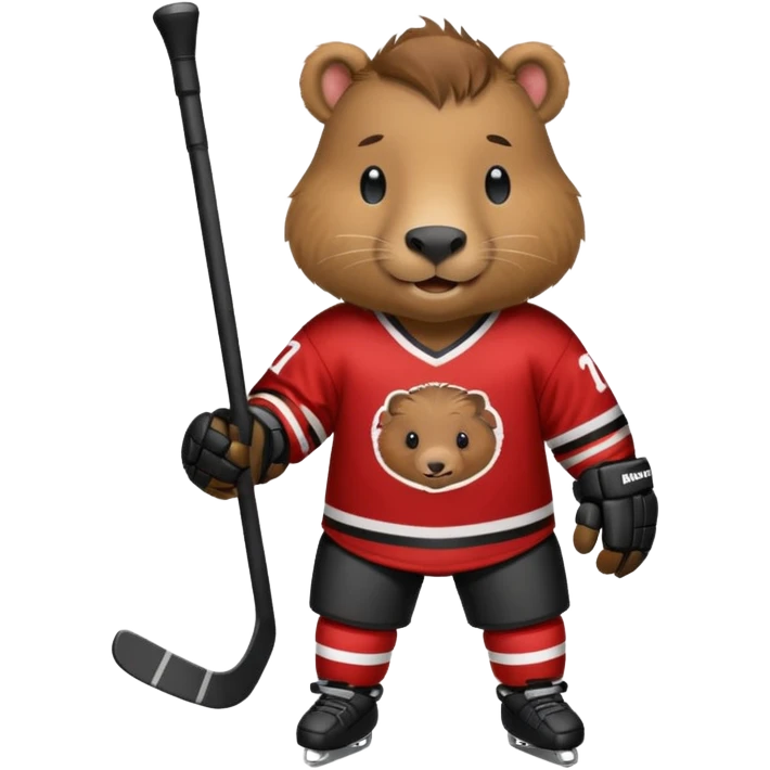 capybara ice hockey player emoji