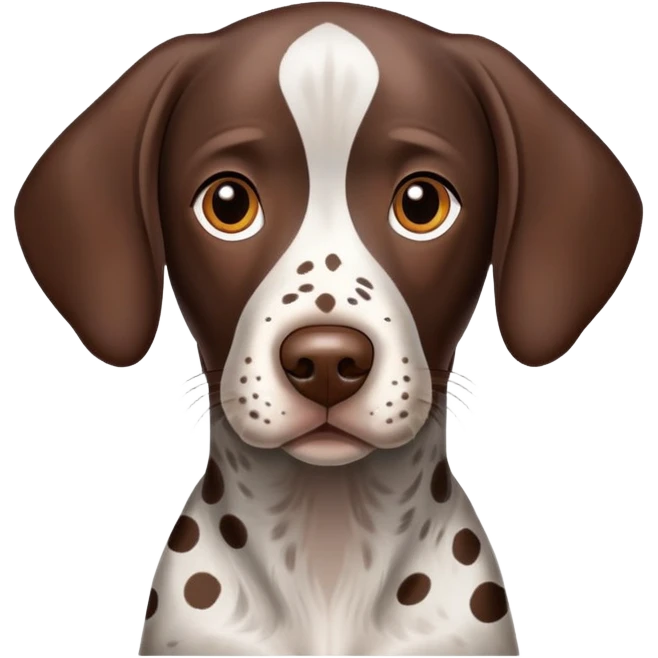 German short haired pointer dog with brown spots emoji