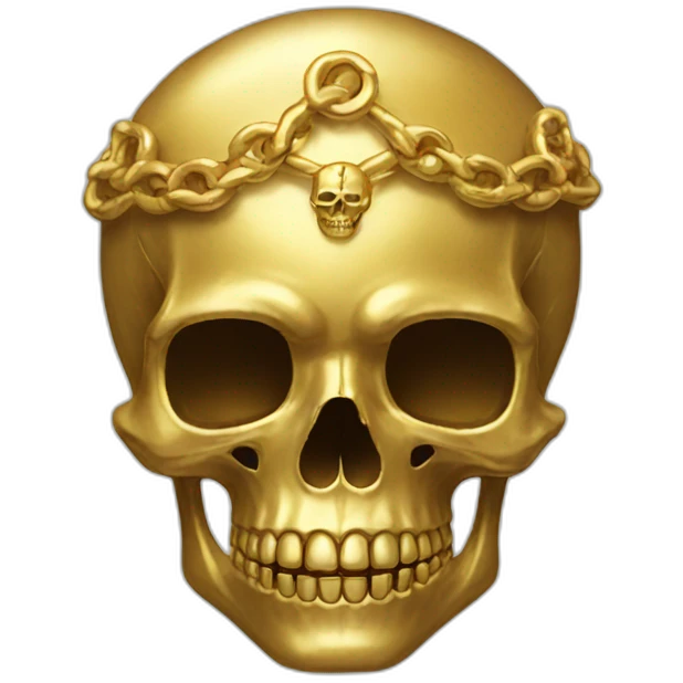 Gold skull emoji