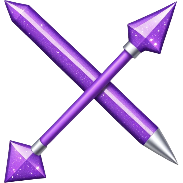 flecha para direita com glitter e roxa emoji