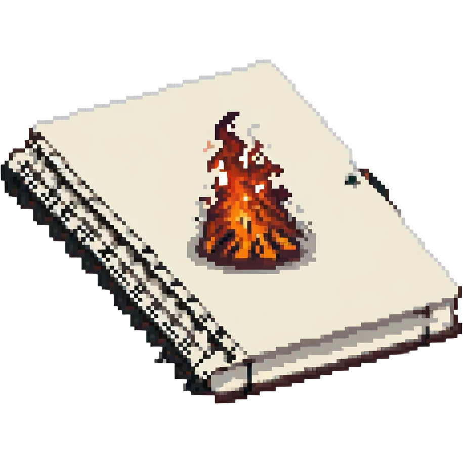 burning notebook emoji