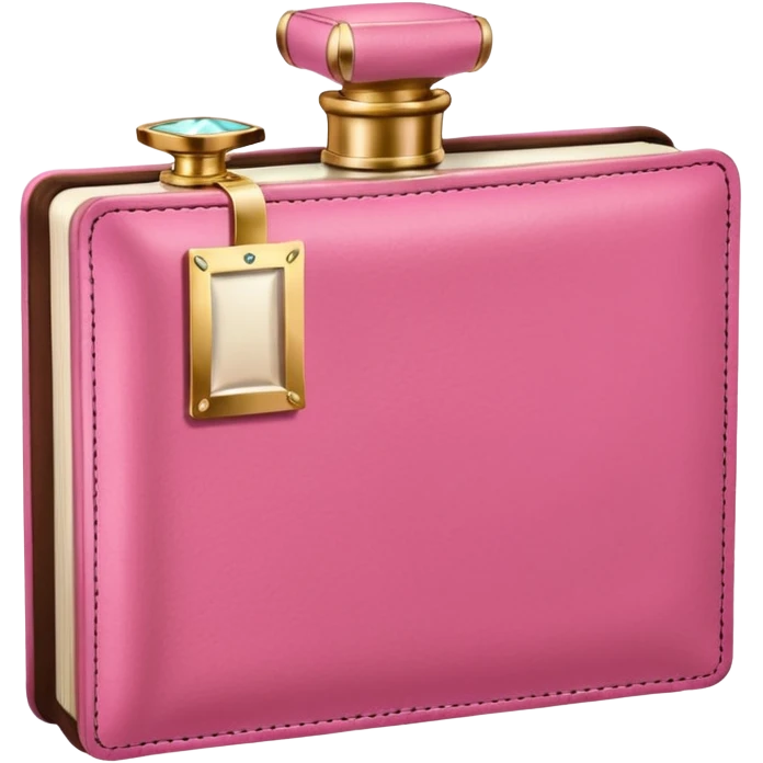pink bookbook and fragance emoji