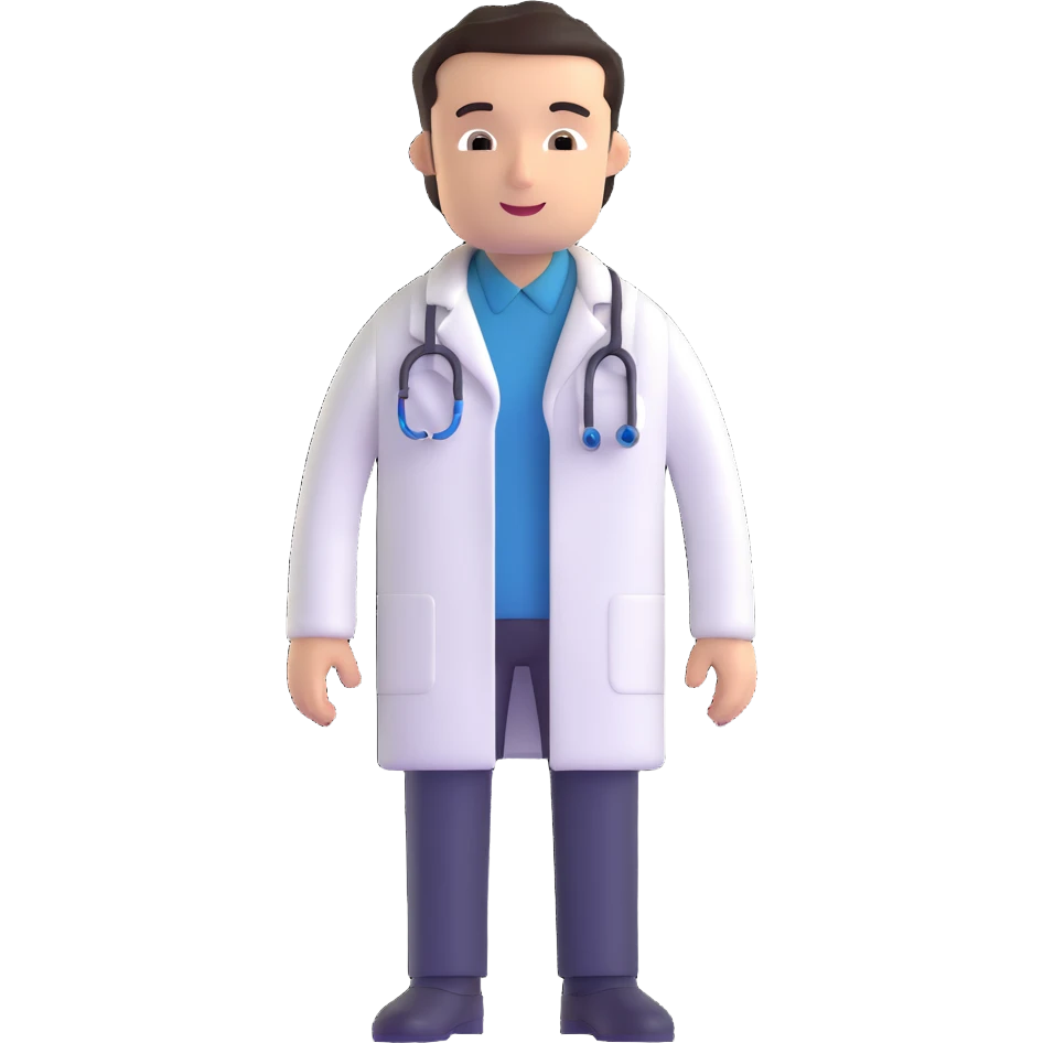 doctor with lab coat emoji