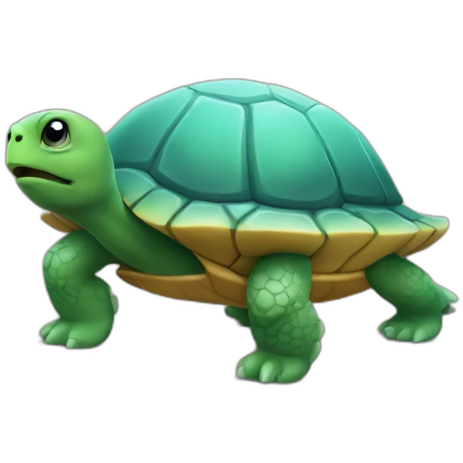 a turtle emoji with muscles emoji