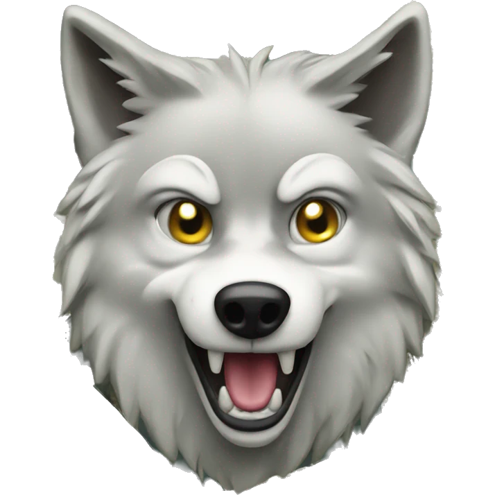 Hungry wolf with money emoji