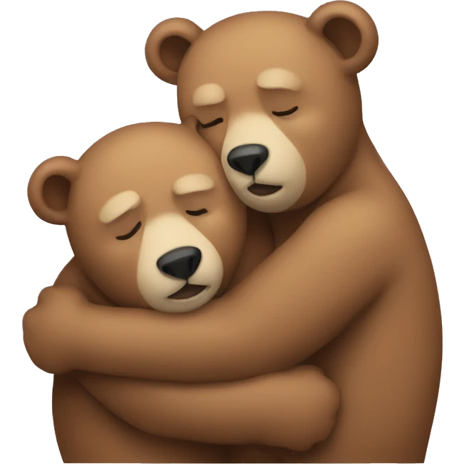 Bears cuddling  emoji