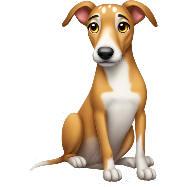 Sitting fawn tiger greyhound  emoji