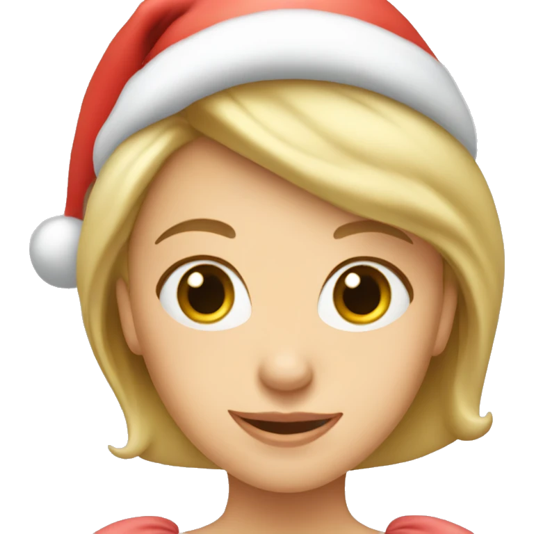 Cinderella wearing Santa hat emoji
