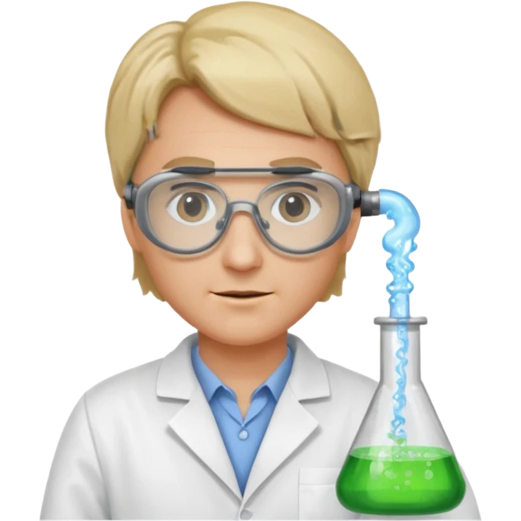 scientist with safety goggles emoji
