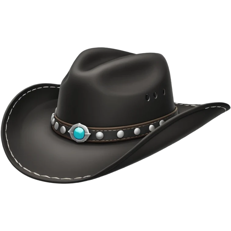 white and black cowboy hat emoji