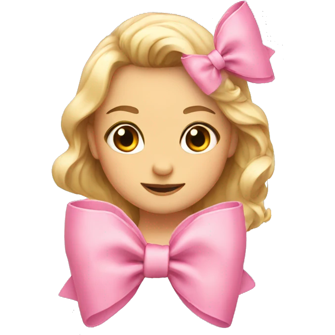 cute pink bows emoji