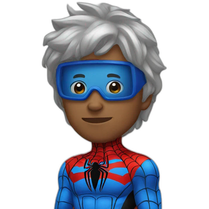 Spiderman bleu check emoji