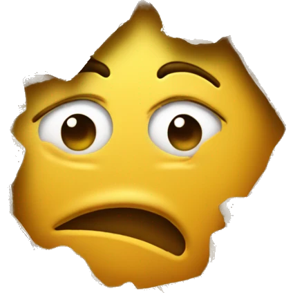 a crying used opened crumpled with torn edges gold foil wrapper emoji