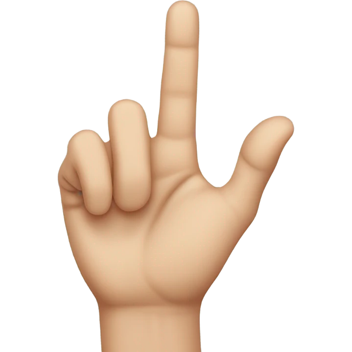 Hand doing L in sign language  emoji