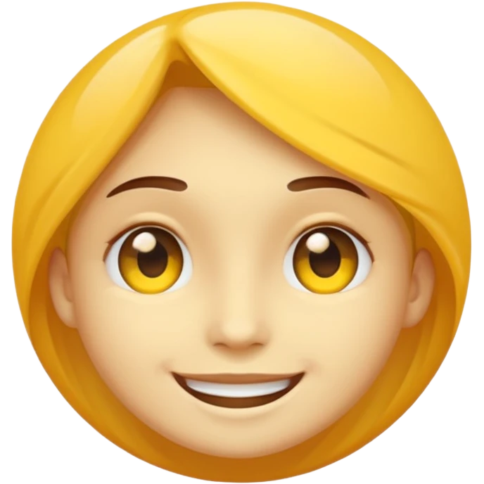 Face covering smiling yellow circle emoji