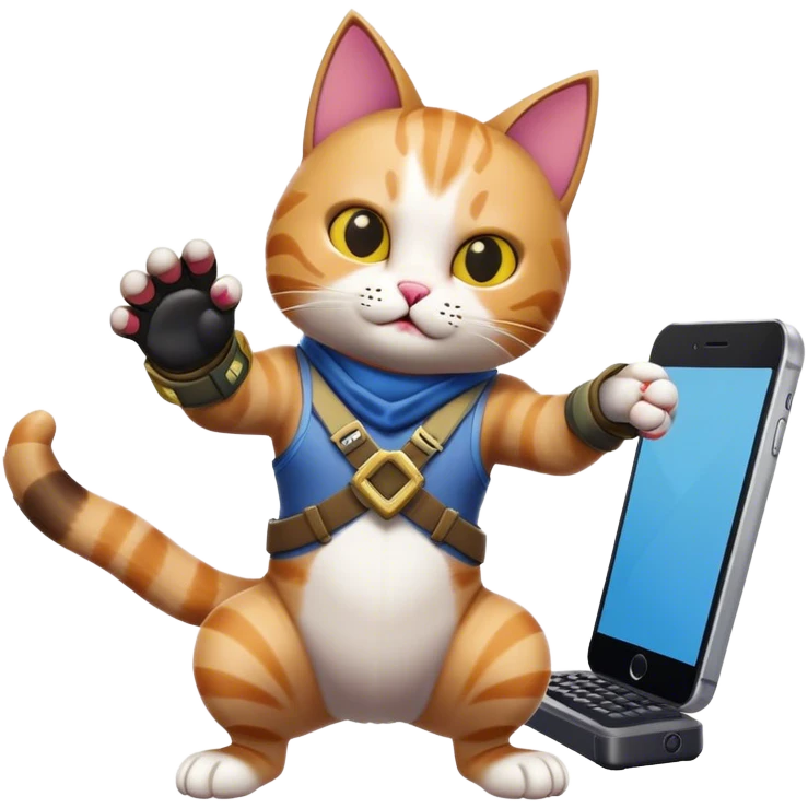 cat playing fortnite emoji