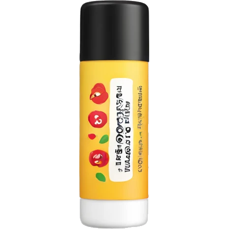 lip balm with label emoji