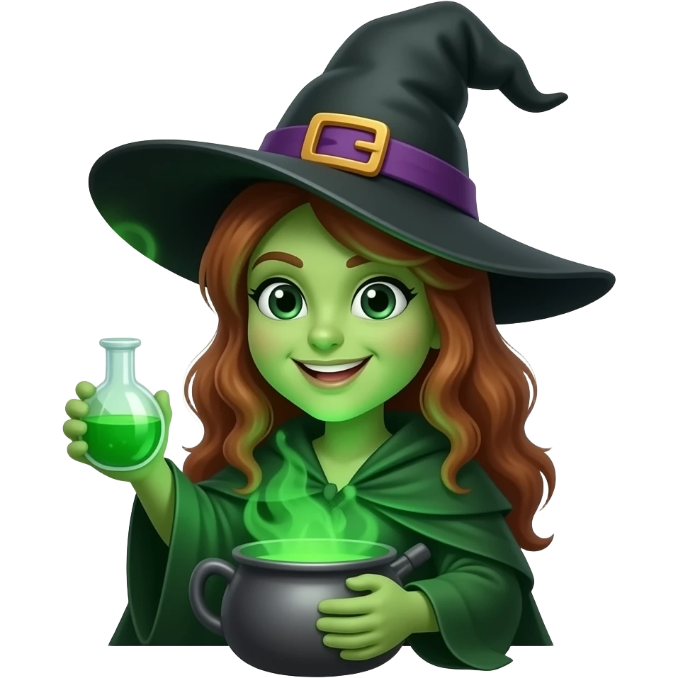 green witch cooking potion emoji