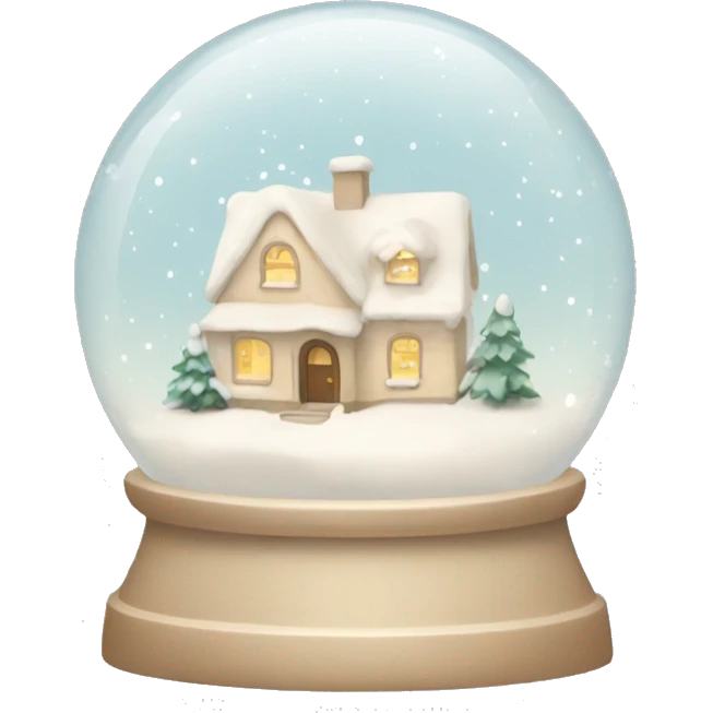 Pastel beige snow globe emoji