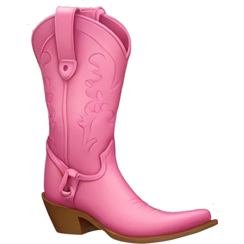 pink cowgirl boot emoji