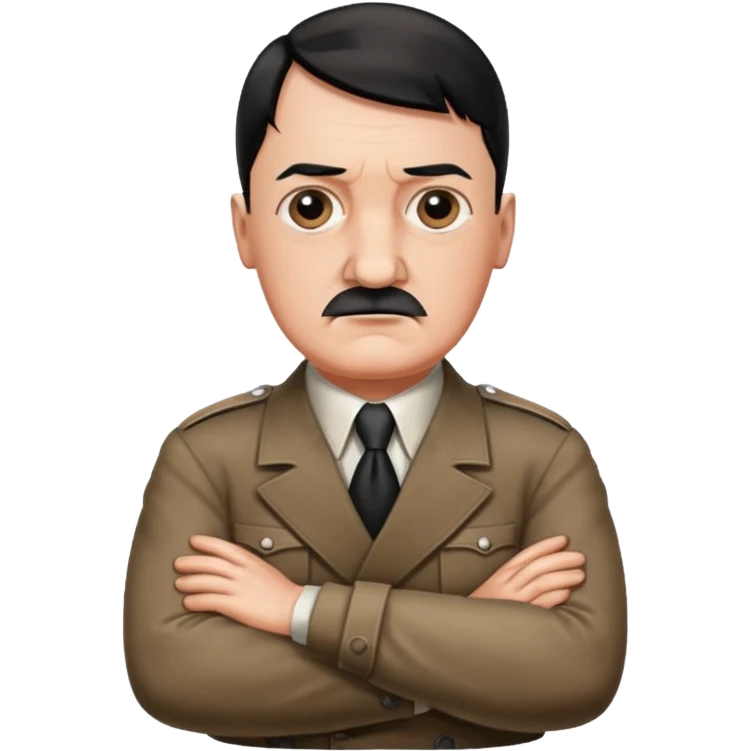 hitler crossing his arms in the shape of an x emoji