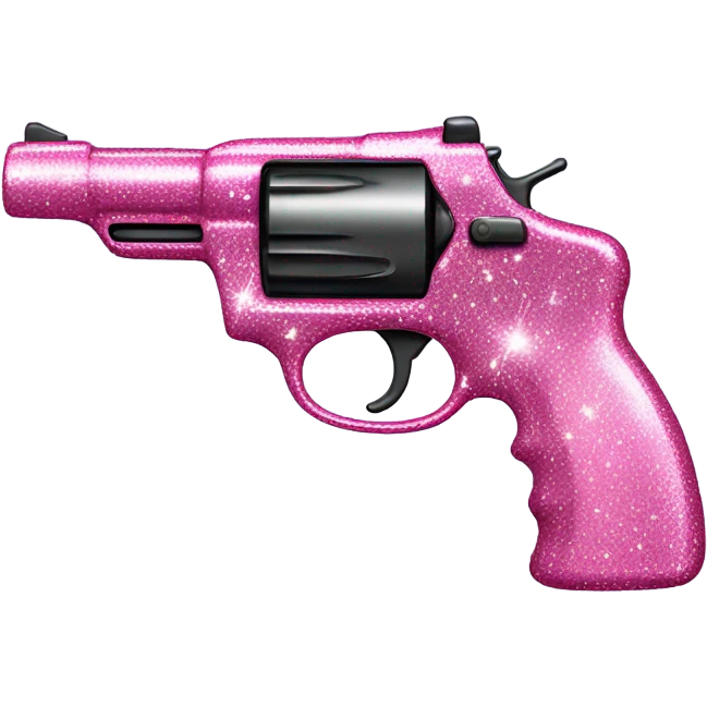pink sparkly gun  emoji