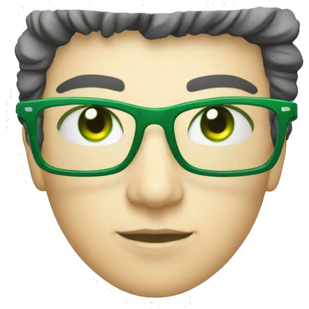 Green eyeglass frames emoji