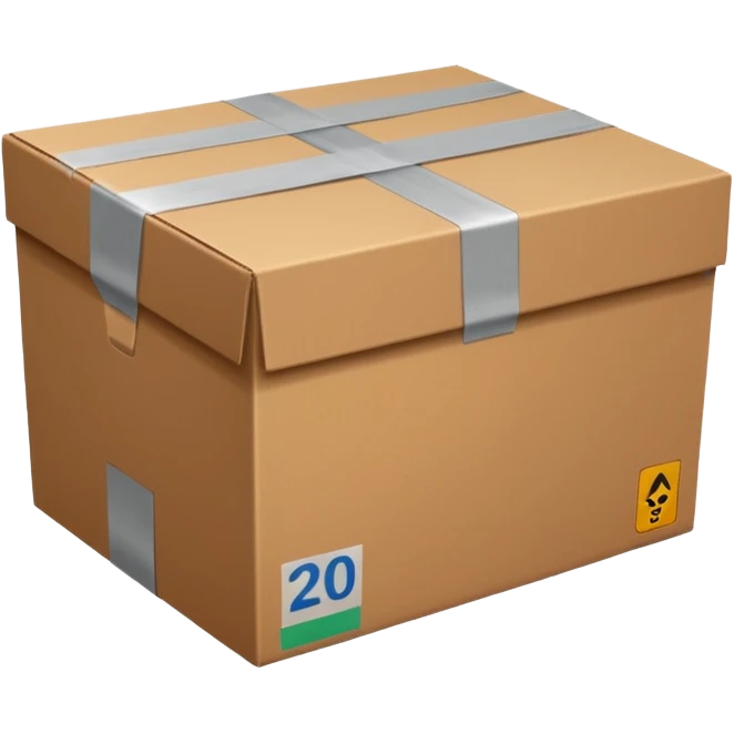 one cardboard box emoji