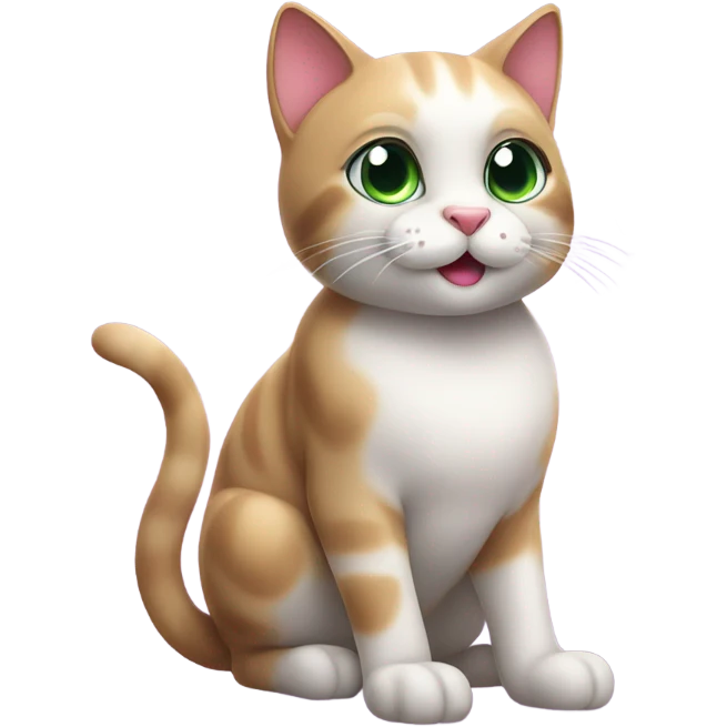 Cat sending hearts emoji