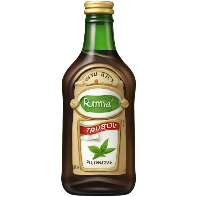 Bottle of rumpleminze alcohol emoji