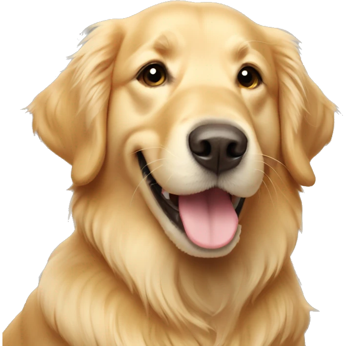 Smiling golden retriever  emoji