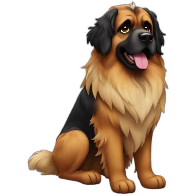 leonberger hond in halloween outfit emoji