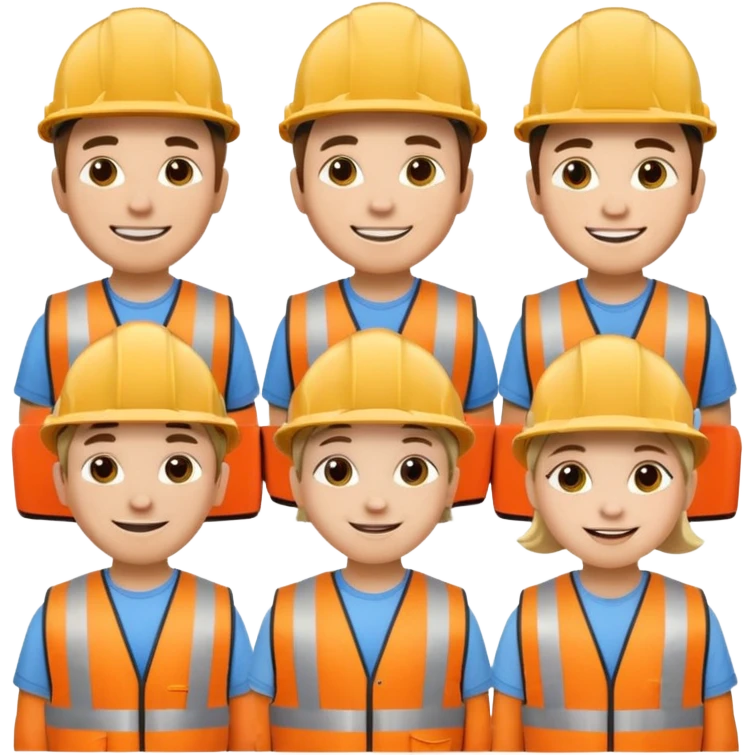 20 tiny construction workers emoji