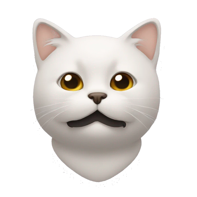 Un chat avec une moustache  emoji