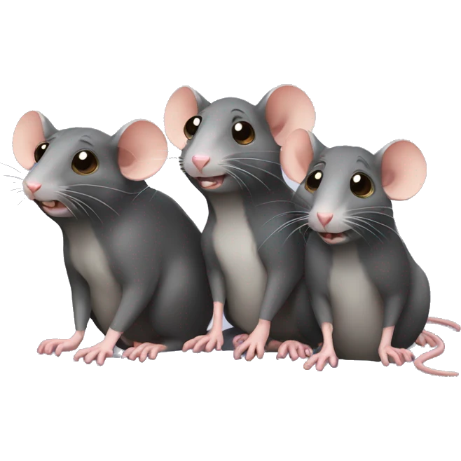 three rats emoji