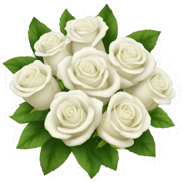 bouquet of white roses  emoji