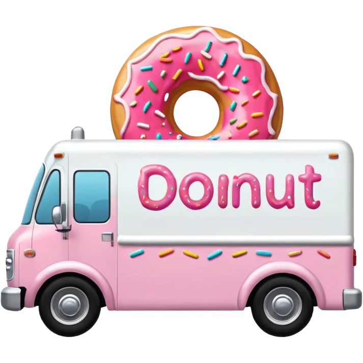 big donut truck with donut decals, frosting decals and sprinkle decals emoji