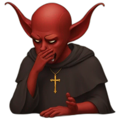 the devil prays emoji