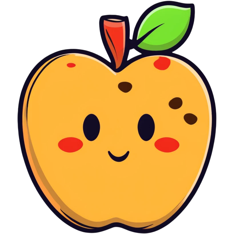 delicious apple cookie emoji