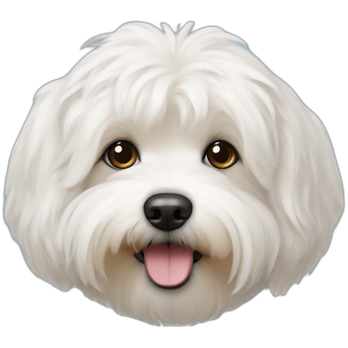 Bichon Havanese dog head emoji