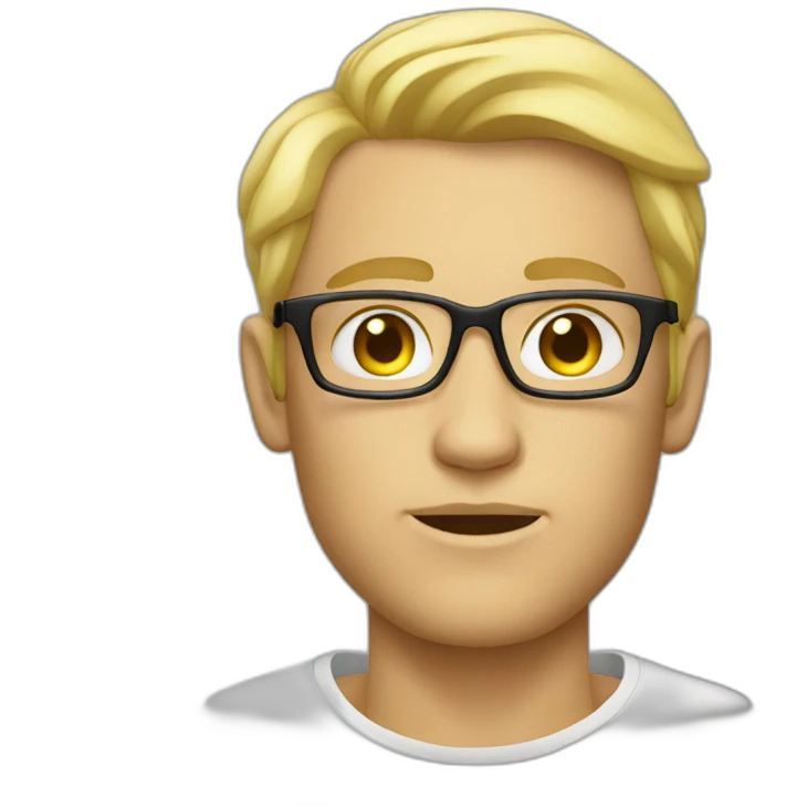 Alexander Greene, a blonde designer without glasses emoji