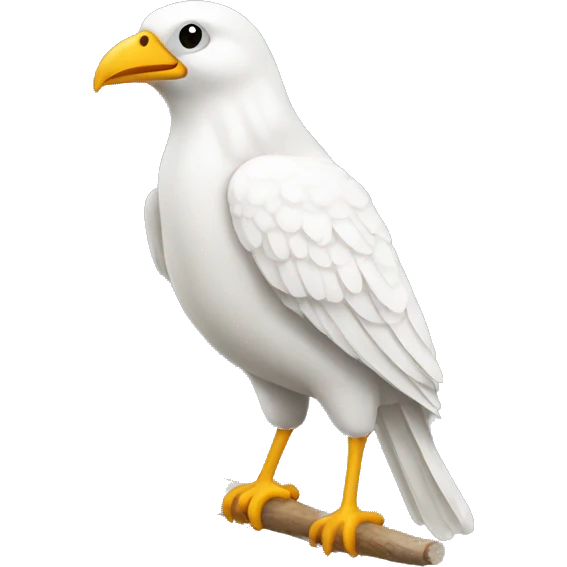 oiseau blanc longue queue emoji