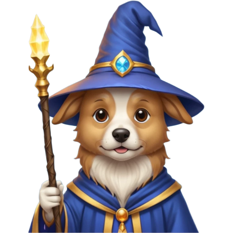Dog wizard emoji