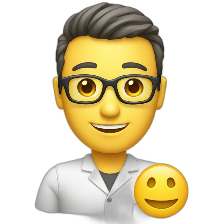 Programmer laptop ai smile emoji