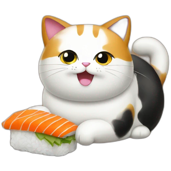 Sushi cat emoji