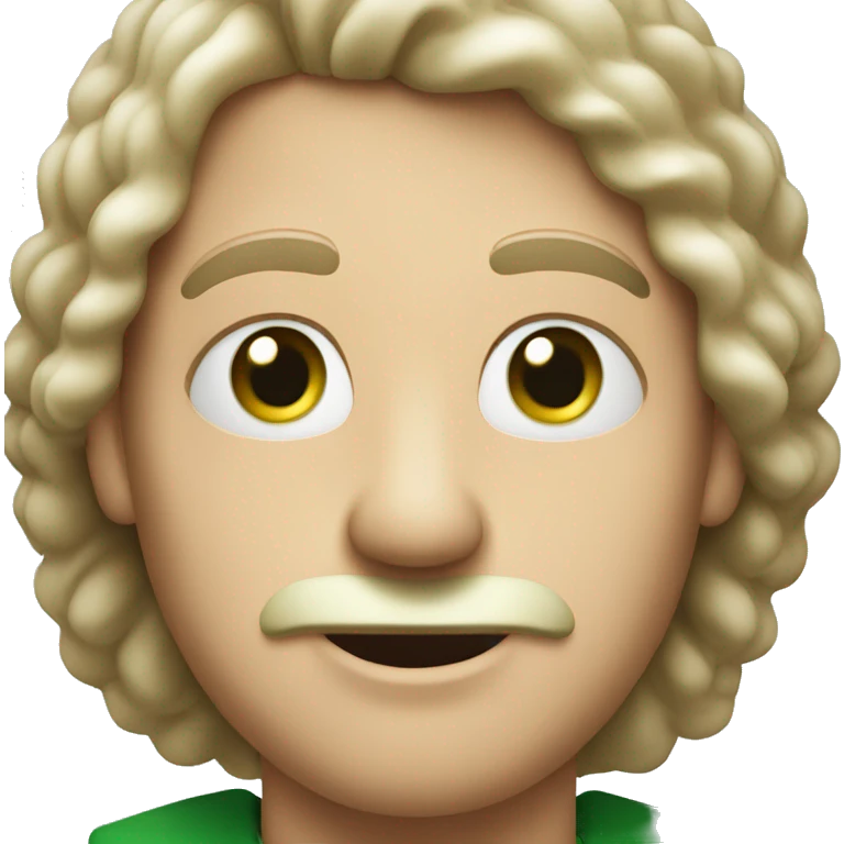 white man with four leaf clover emoji
