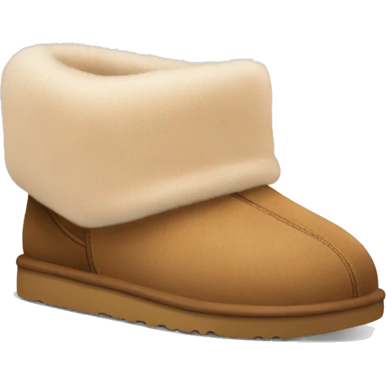 Cozy light brown UGG slippers emoji